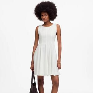 MADEWELL Circle Mini Dress: Airy Denim Edition Pure White Sz XL $148 {J21}